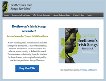 Tablet Screenshot of beethovensirishsongs.ie